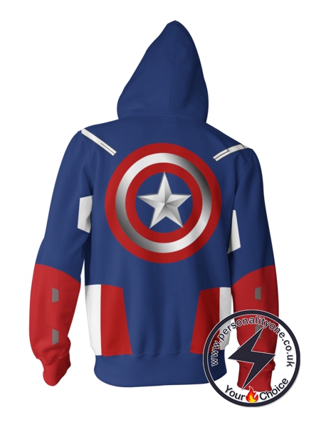 Captain America - Captain America ZipUp 3D - Captain America Hoodies Jackets